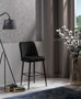 Hanah Home Vento - Juego de 2 taburetes de bar Negro